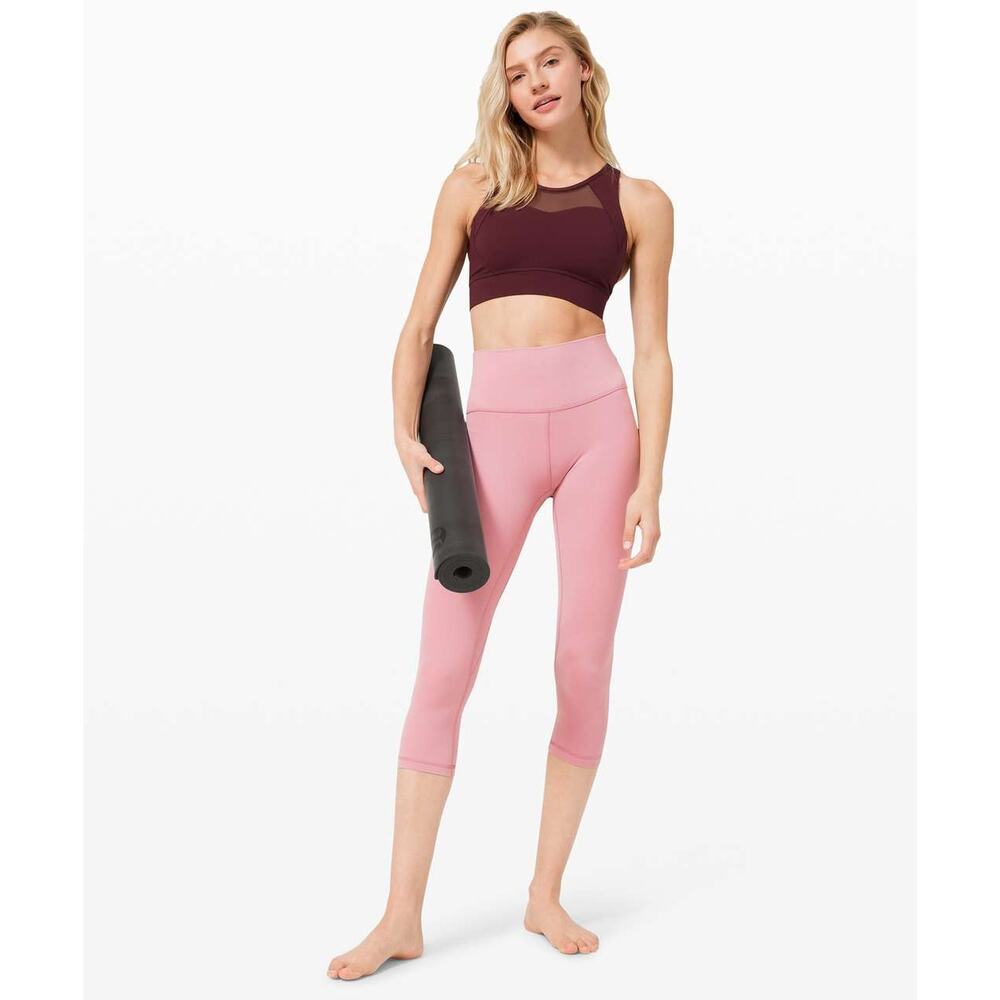 Lululemon Align Crop *21" Size 4 Pink Nulu